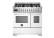 Gasspis Professional, 90 cm, 6 brännare, 2 ugnar, Vit - Bertazzoni