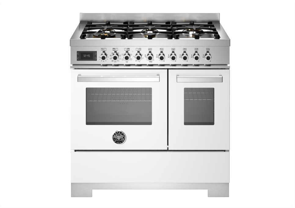 Gasspis Professional, 90 cm, 6 brännare, 2 ugnar, Vit - Bertazzoni i gruppen Grill, komfurer & ovne / Komfurer / Gaskomfurer hos The Kitchen Lab (1403-34223)