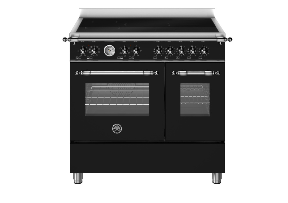 Induktionsspis Heritage utan dekorram, 90 cm, 5 zoner, 2 ugnar, Mattsvart - Bert i gruppen Grill, komfurer & ovne / Komfurer / Induktionskomfurer hos The Kitchen Lab (1403-34226)