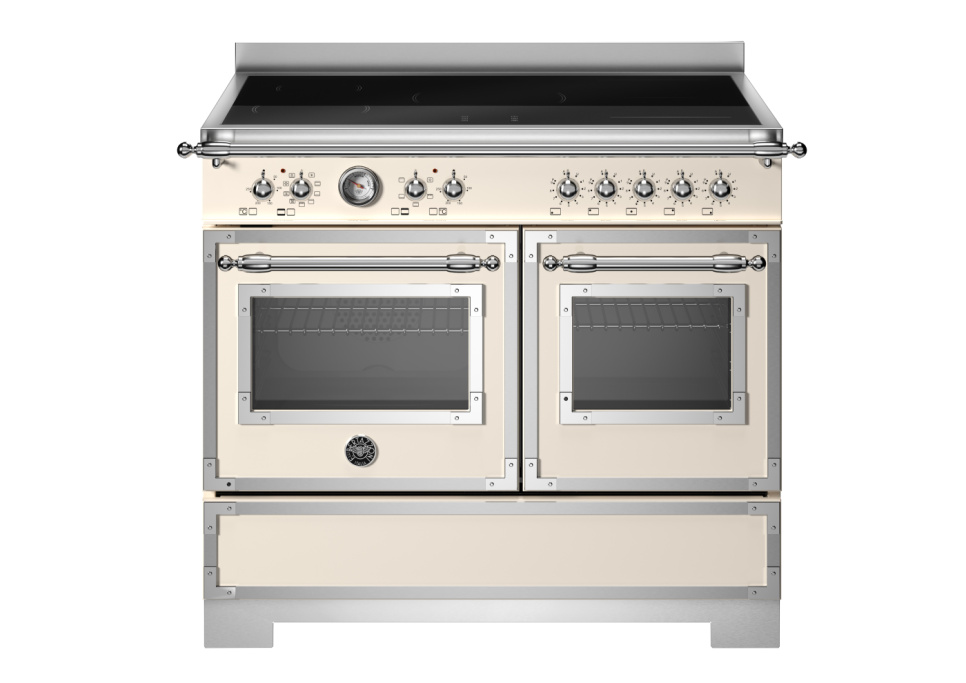 Induktionsspis Heritage, 100 cm, 5 zoner, 2 ugnar, Elfenbensvit - Bertazzoni i gruppen Grill, komfurer & ovne / Komfurer / Induktionskomfurer hos The Kitchen Lab (1403-34228)