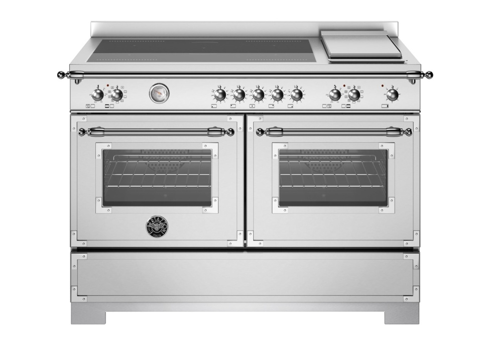 Induktionsspis Heritage, 120 cm, 5 zoner + stekbord, 2 ugnar, Rostfri - Bertazzo i gruppen Grill, komfurer & ovne / Komfurer / Induktionskomfurer hos The Kitchen Lab (1403-34233)