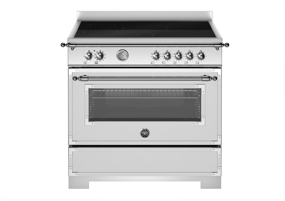 Induktionsspis Heritage, 90 cm, 5 zoner, 1 ugn, Rostfri - Bertazzoni i gruppen Grill, komfurer & ovne / Komfurer / Induktionskomfurer hos The Kitchen Lab (1403-34238)