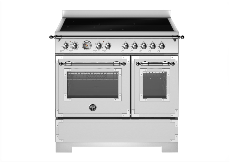 Induktionsspis Heritage, 90 cm, 5 zoner, 2 ugnar, Rostfri - Bertazzoni i gruppen Grill, komfurer & ovne / Komfurer / Induktionskomfurer hos The Kitchen Lab (1403-34241)