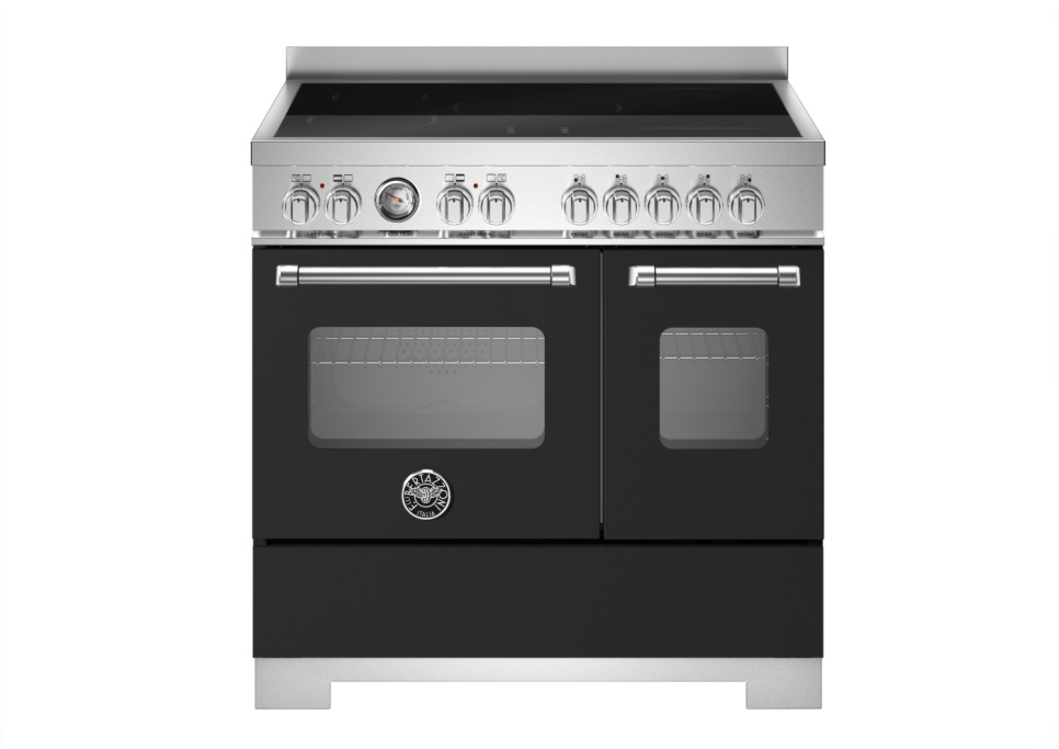 Induktionsspis Master, 90 cm, 5 zoner, 2 ugnar, Mattsvart - Bertazzoni i gruppen Grill, komfurer & ovne / Komfurer / Induktionskomfurer hos The Kitchen Lab (1403-34248)