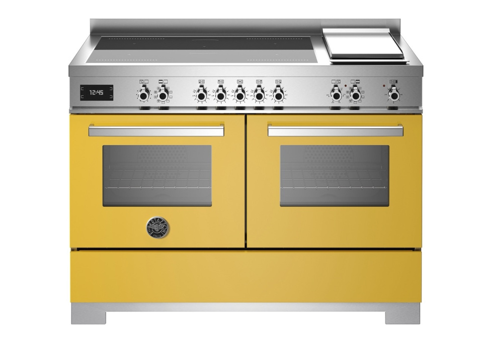 Induktionsspis Professional, 120 cm, 5 zoner + stekbord, 2 ugnar, Gul - Bertazzo i gruppen Grill, komfurer & ovne / Komfurer / Induktionskomfurer hos The Kitchen Lab (1403-34252)