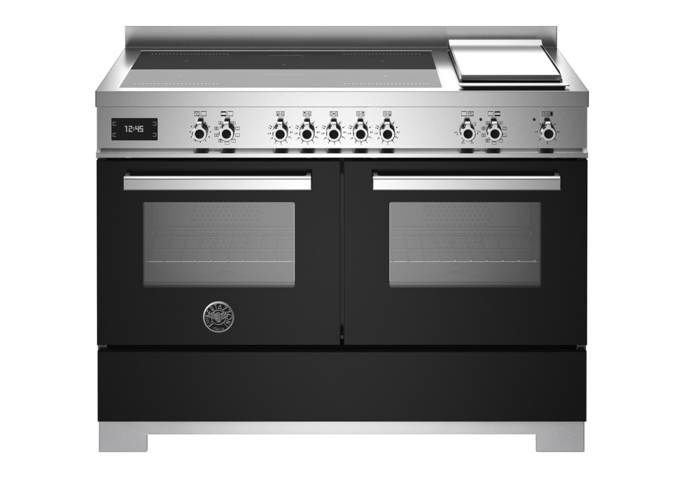 Induktionsspis Professional, 120 cm, 5 zoner + stekbord, 2 ugnar, Svart - Bertaz i gruppen Grill, komfurer & ovne / Komfurer / Induktionskomfurer hos The Kitchen Lab (1403-34256)