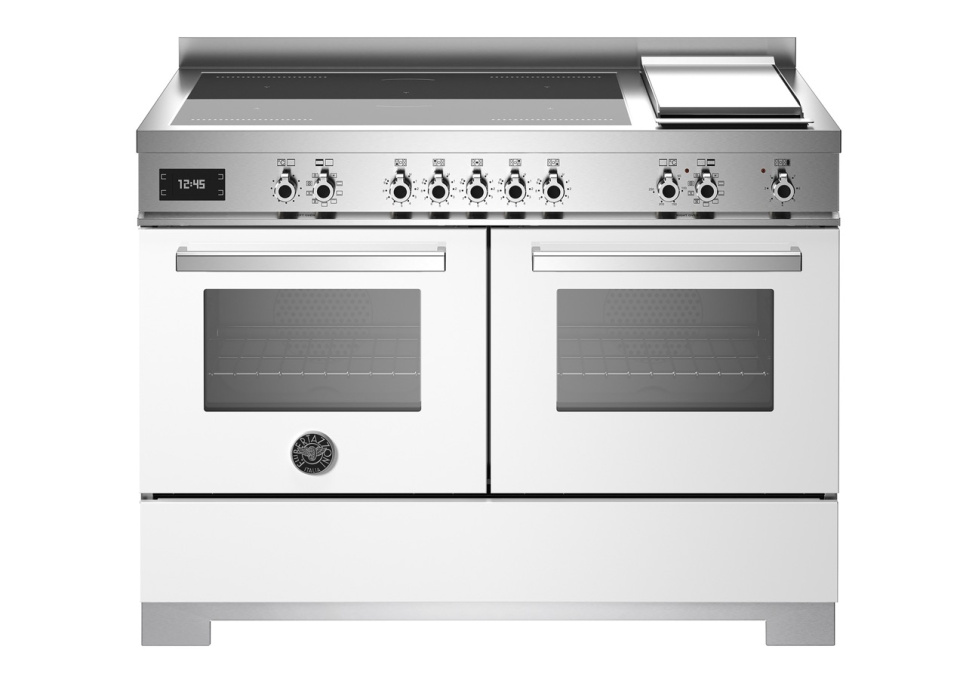 Induktionsspis Professional, 120 cm, 5 zoner + stekbord, 2 ugnar, Vit - Bertazzo i gruppen Grill, komfurer & ovne / Komfurer / Induktionskomfurer hos The Kitchen Lab (1403-34257)