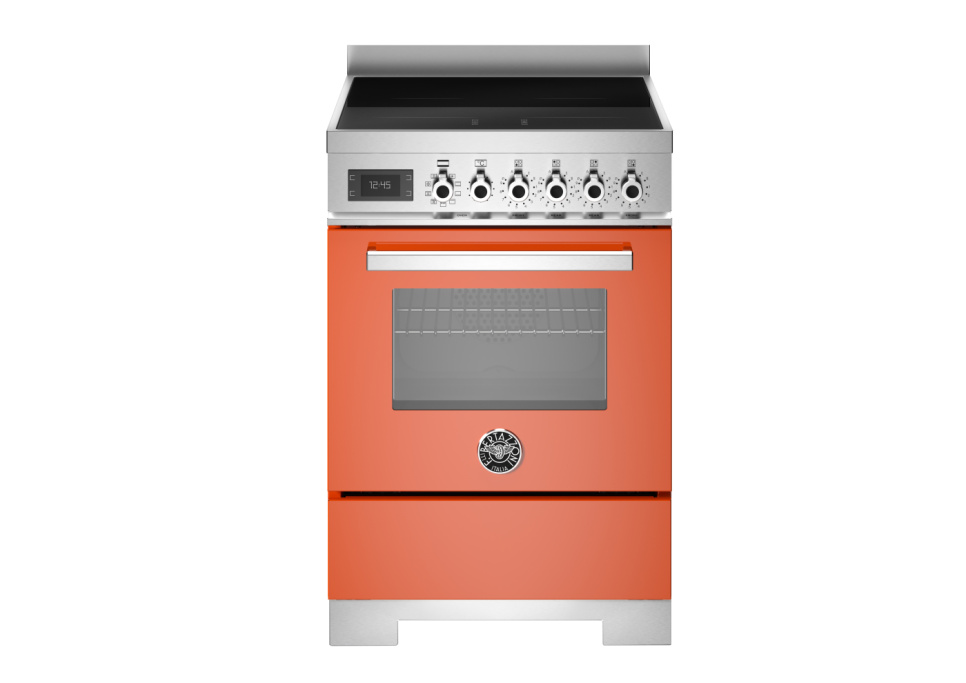 Induktionsspis Professional, 60 cm, 4 zoner, 1 ugn, Orange - Bertazzoni i gruppen Grill, komfurer & ovne / Komfurer / Induktionskomfurer hos The Kitchen Lab (1403-34259)