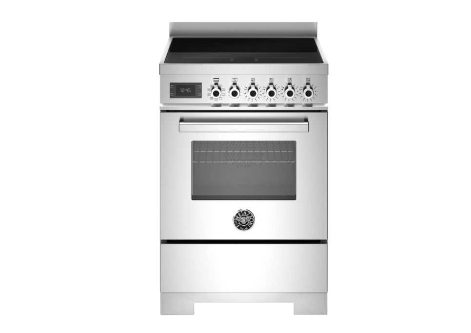 Induktionsspis Professional, 60 cm, 4 zoner, 1 ugn, Rostfri - Bertazzoni i gruppen Grill, komfurer & ovne / Komfurer / Induktionskomfurer hos The Kitchen Lab (1403-34260)