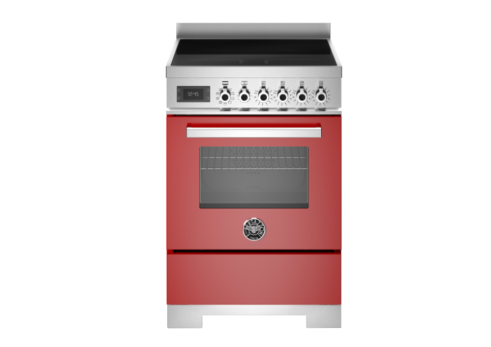 Induktionsspis Professional, 60 cm, 4 zoner, 1 ugn, Röd - Bertazzoni i gruppen Grill, komfurer & ovne / Komfurer / Induktionskomfurer hos The Kitchen Lab (1403-34261)
