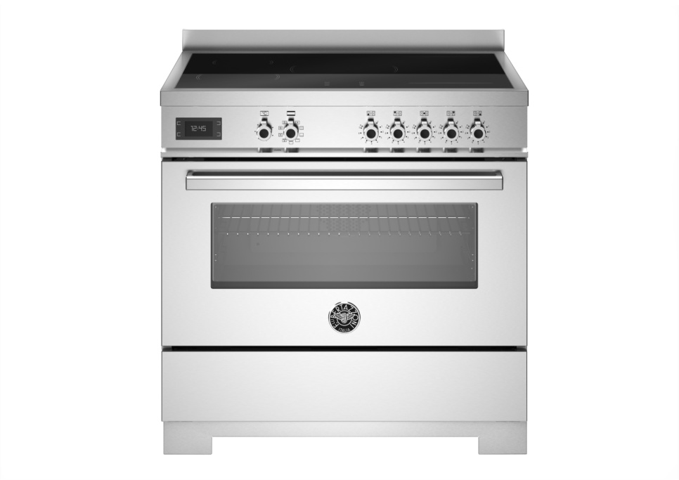 Induktionsspis Professional, 90 cm, 5 zoner, 1 ugn, Rostfri - Bertazzoni i gruppen Grill, komfurer & ovne / Komfurer / Induktionskomfurer hos The Kitchen Lab (1403-34267)