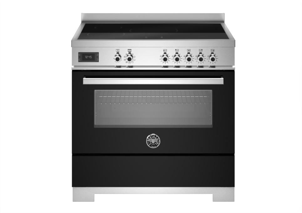 Induktionsspis Professional, 90 cm, 5 zoner, 1 ugn, Svart - Bertazzoni i gruppen Grill, komfurer & ovne / Komfurer / Induktionskomfurer hos The Kitchen Lab (1403-34269)