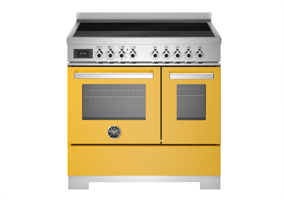 Induktionsspis Professional, 90 cm, 5 zoner, 2 ugnar, Gul - Bertazzoni i gruppen Grill, komfurer & ovne / Komfurer / Induktionskomfurer hos The Kitchen Lab (1403-34272)