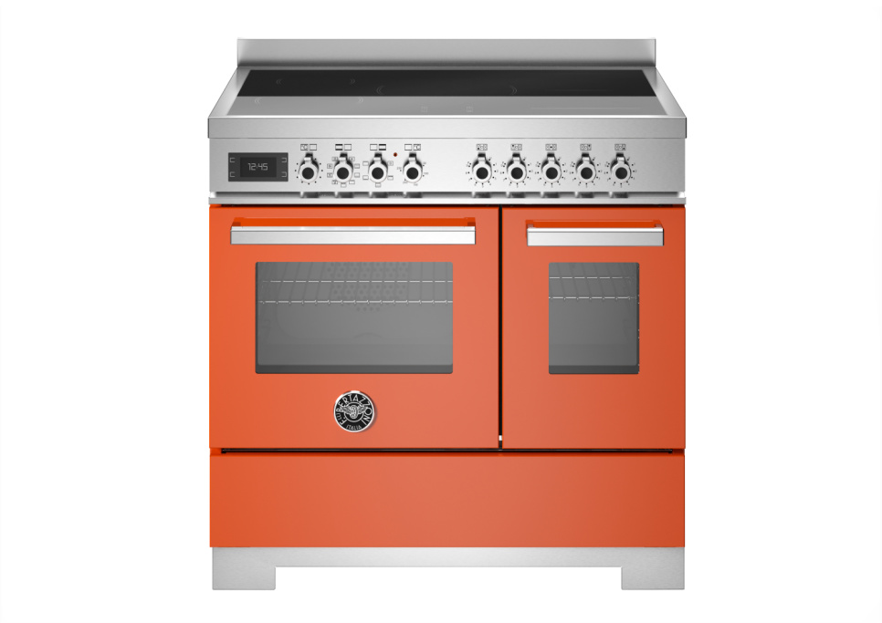 Induktionsspis Professional, 90 cm, 5 zoner, 2 ugnar, Orange - Bertazzoni i gruppen Grill, komfurer & ovne / Komfurer / Induktionskomfurer hos The Kitchen Lab (1403-34273)