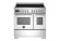 Induktionsspis Professional, 90 cm, 5 zoner, 2 ugnar, Rostfri - Bertazzoni