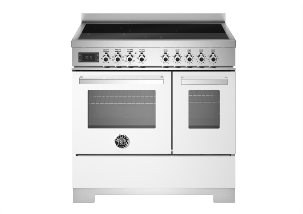 Induktionsspis Professional, 90 cm, 5 zoner, 2 ugnar, Vit - Bertazzoni i gruppen Grill, komfurer & ovne / Komfurer / Induktionskomfurer hos The Kitchen Lab (1403-34277)