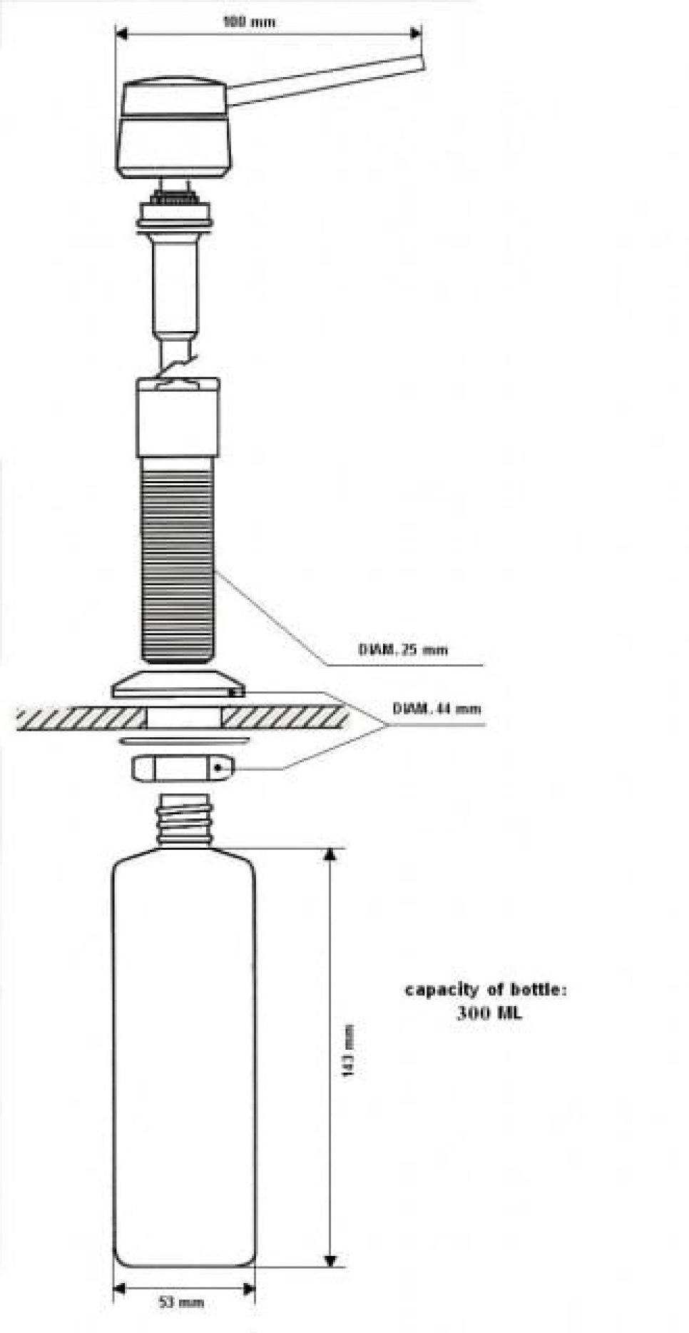 Vaskemiddelpumpe i stål
