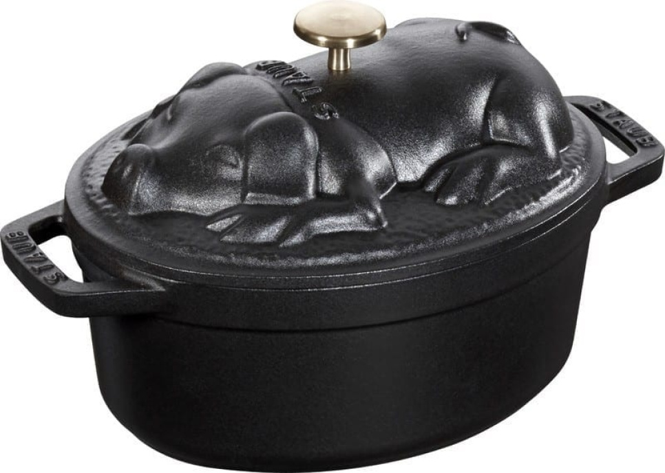 Grisegryde i støbejern, 17 cm, 1 liter, Sort - Staub i gruppen Madlavning / Pander & Gryder / Gryder hos The Kitchen Lab (1418-13027)