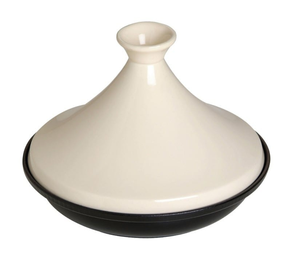 Tajine i støbejern, 20cm, Sort/creme - Staub i gruppen Madlavning / Pander & Gryder / Tagine gryder hos The Kitchen Lab (1418-13100)