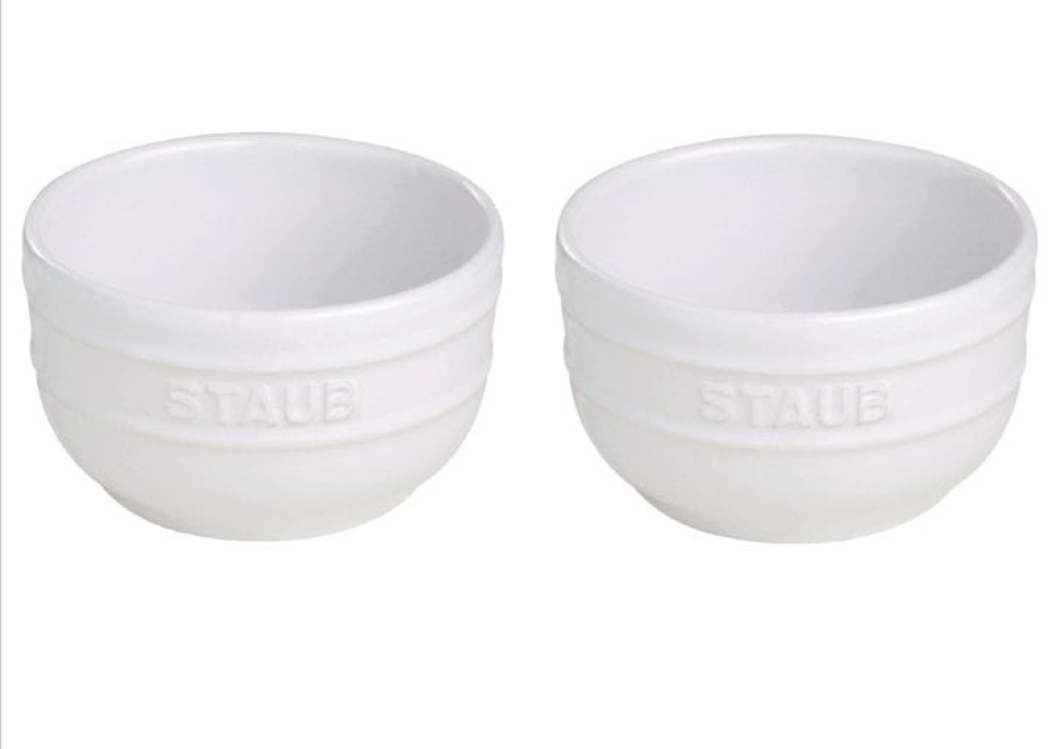 Stentøjsramekin, 2-pak, 8cm, Hvid - Staub i gruppen Borddækning / Andet til borddækning & servering / Ramekins hos The Kitchen Lab (1418-13525)