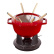Fonduegryde, Rød, 20 cm - Staub