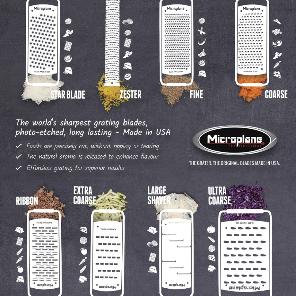 Rivejern, Master, med håndtag af valnød - Microplane Rivejern, Master, med håndtag af valnød - Microplane
