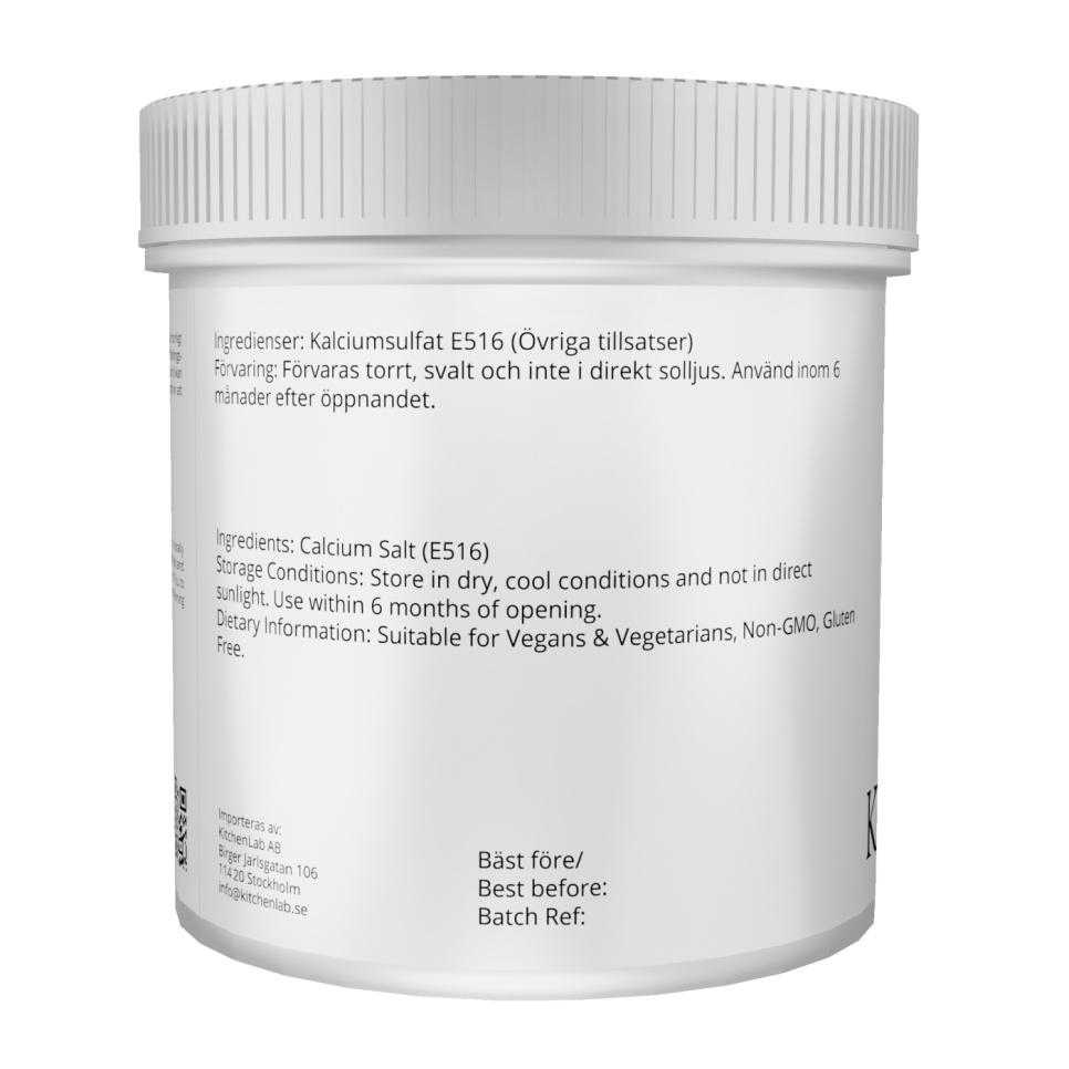 Calciumsulfat (E516), 100g - The Kitchen Lab