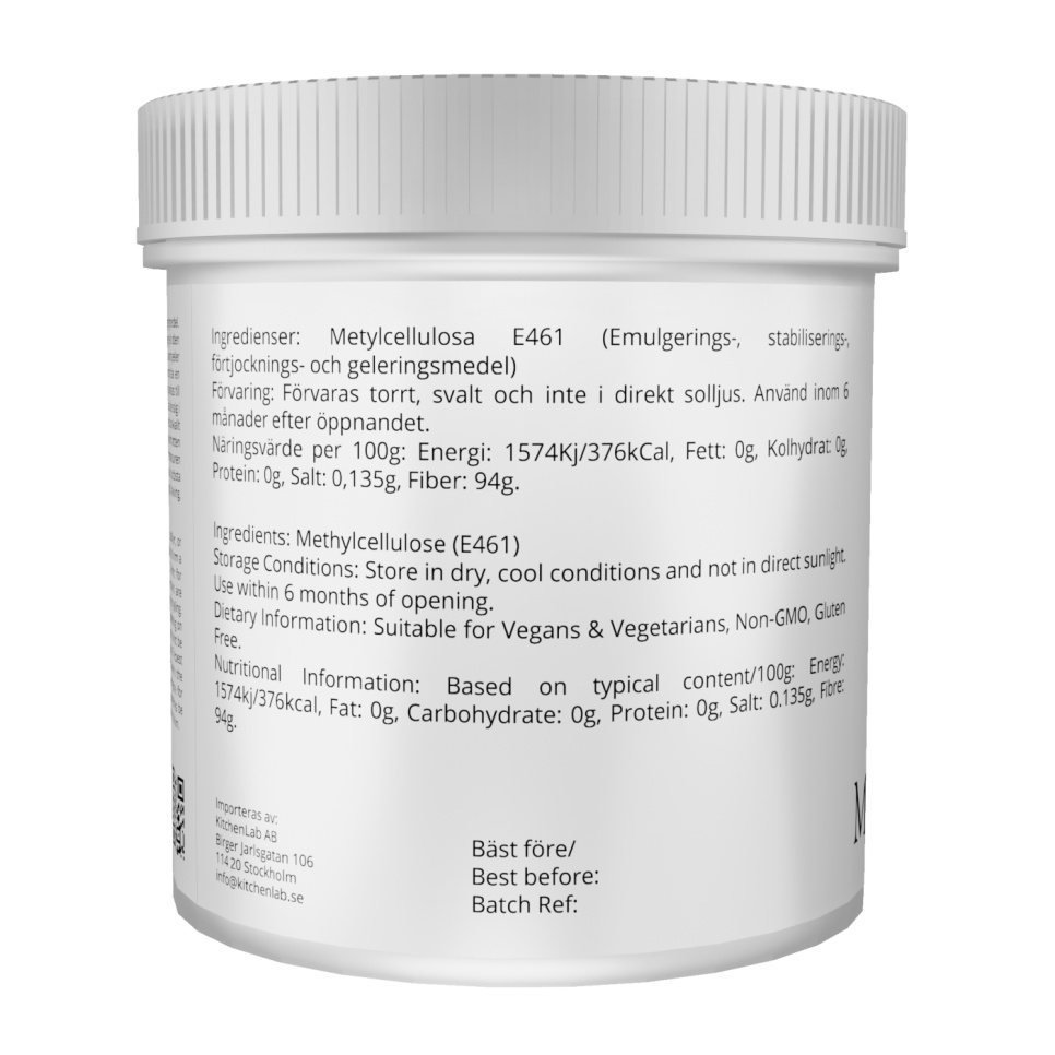 Methocel, methylcellulose (E461) - The Kitchen Lab Methocel, methylcellulose (E461) - The Kitchen Lab