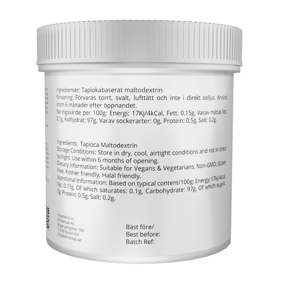 Zorbit (tapioca-baseret maltodextrin) - The Kitchen Lab Zorbit (tapioca-baseret maltodextrin) - The Kitchen Lab