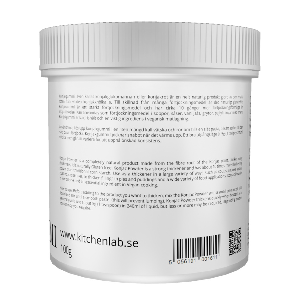 Konjac tyggegummi (E425) - The Kitchen Lab - 100 g