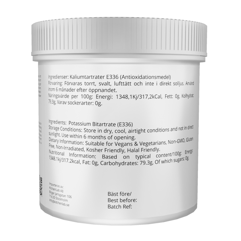 Cream of tartar (E336) - The Kitchen Lab Cream of tartar (E336) - The Kitchen Lab