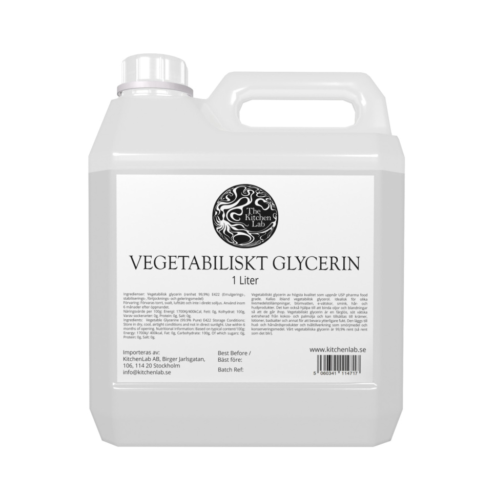 Vegetabilsk glycerin - The Kitchen Lab i gruppen Madlavning / Molekylær madlavning / Molekylære ingredienser hos The Kitchen Lab (1429-27831)