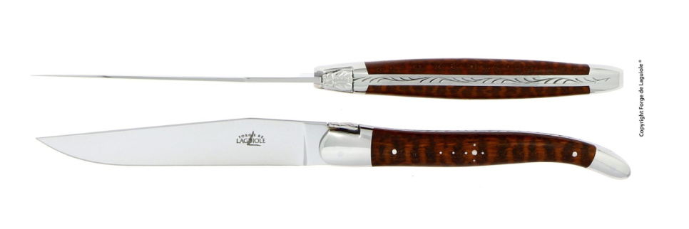 Sæt med 2 spiseknive, slangetræsskaft i gruppen Borddækning / Bestik / Knivar hos The Kitchen Lab (1446-15865)