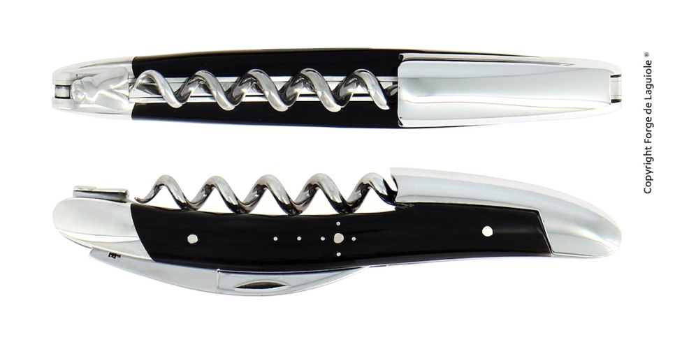 Sommelierkniv i mørkt horn, poleret, Tradition - Forge de Laguiole i gruppen Bar & Vin / Vin tilbehør / Køkkenknive & vinåbner hos The Kitchen Lab (1446-24040)