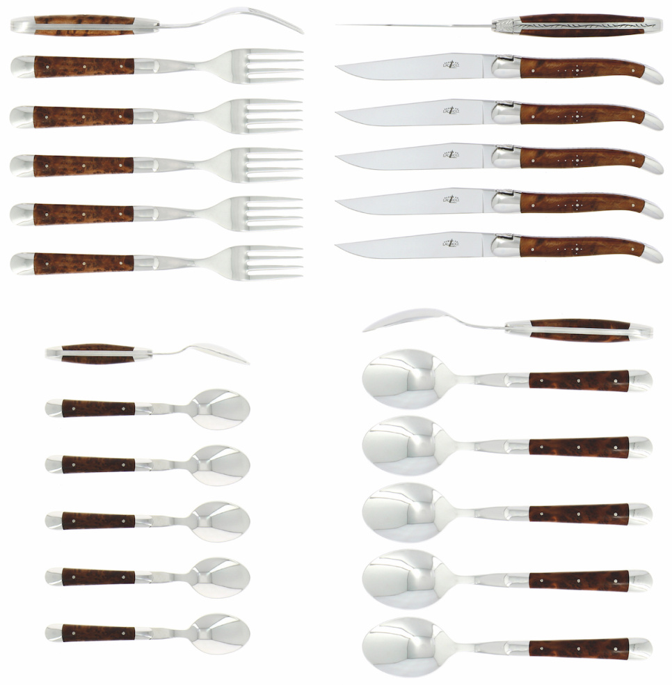 Bestiksæt 03, Tuja-håndtag, poleret, Tradition - Forge de Laguiole i gruppen Borddækning / Bestik / Bestik sæt hos The Kitchen Lab (1446-32858)