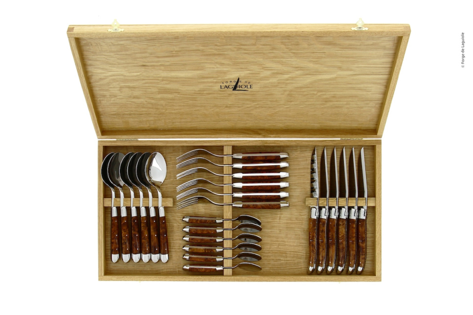 Bestiksæt 03, Tuja-håndtag, poleret, Tradition - Forge de Laguiole