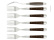 Seks gafler, skaft af forstenet eg, poleret, Tradition - Forge de Laguiole