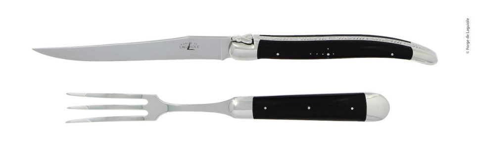 Udskærersæt 17 cm, håndtag i ibenholt, poleret, Tradition - Forge de Laguiole i gruppen Madlavning / Køkkenknive / Trancherkniv hos The Kitchen Lab (1446-32946)