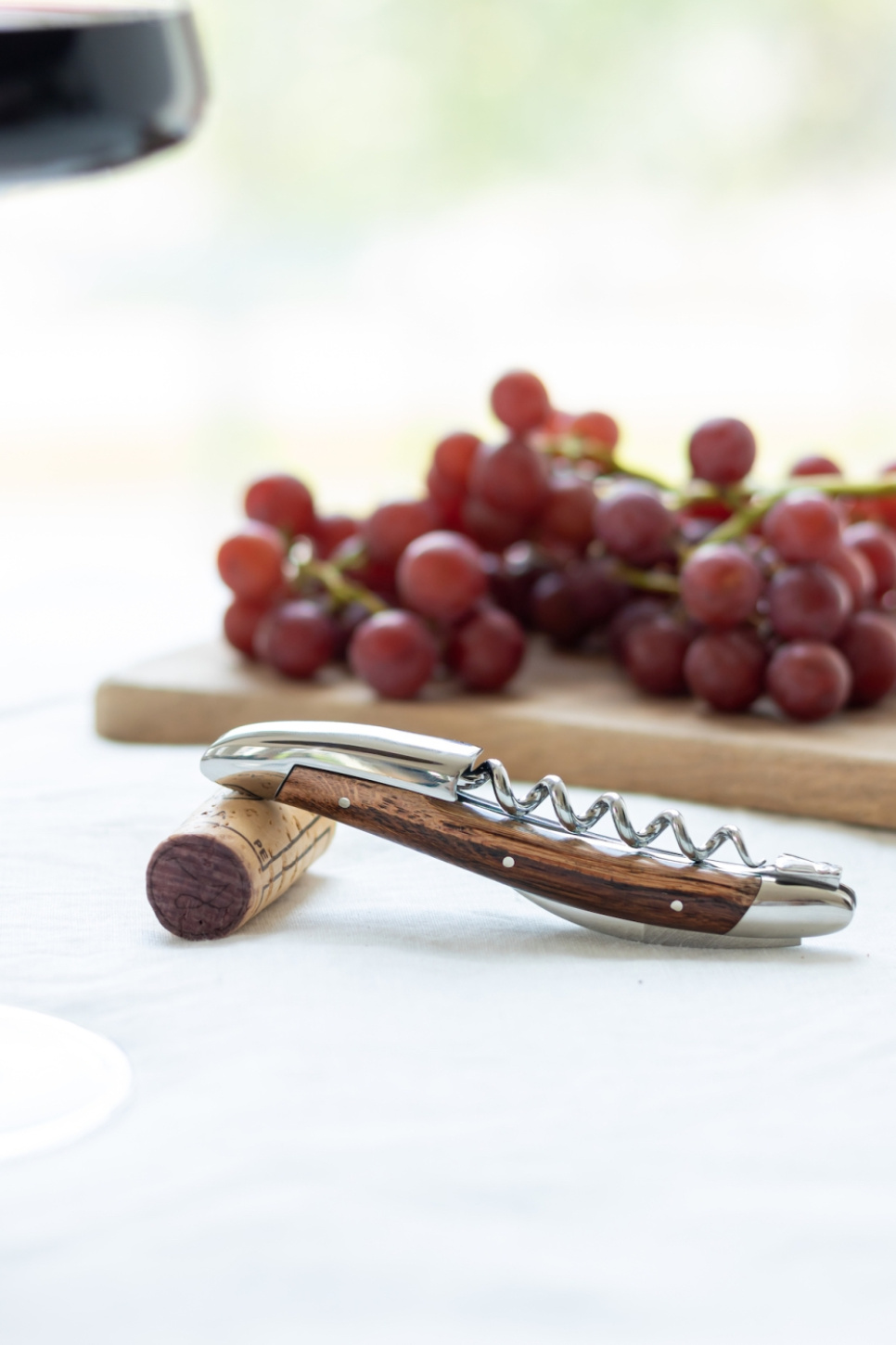 Sommelierkniv i vintræ, poleret, Tradition - Forge de Laguiole