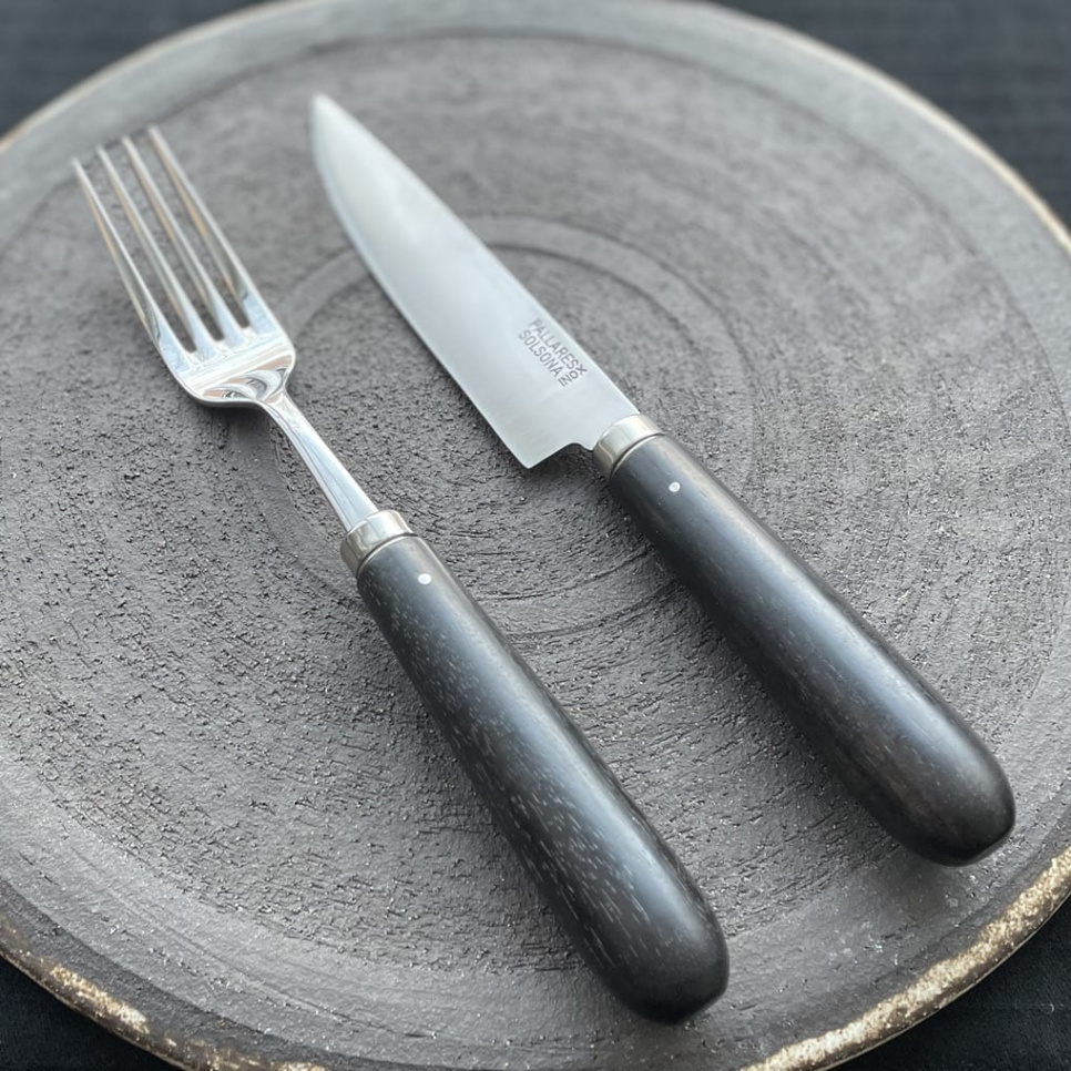 Kniv og gaffel, Ibenholt - Pallarès i gruppen Borddækning / Bestik / Bestik sæt hos The Kitchen Lab (1451-25218)