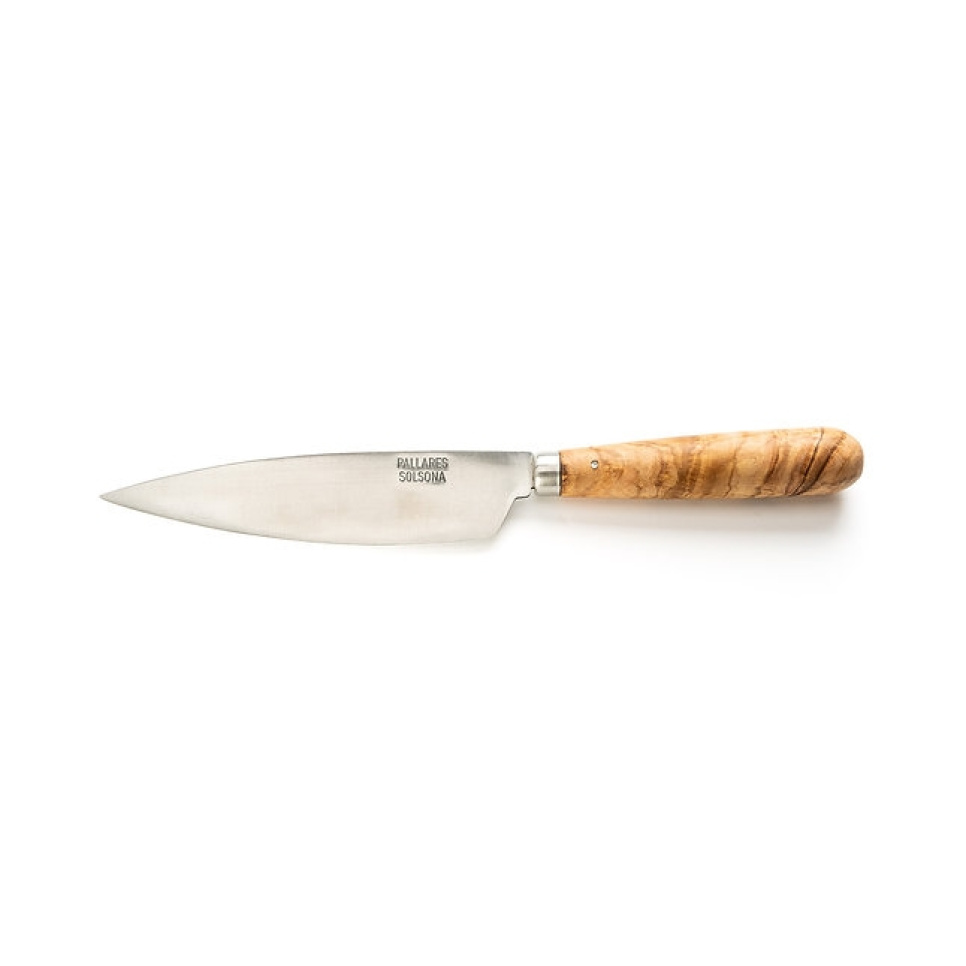 Kulstålskniv med oliventræskæfte - Pallarès i gruppen Madlavning / Køkkenknive / Knive til alle formål hos The Kitchen Lab (1451-35656)