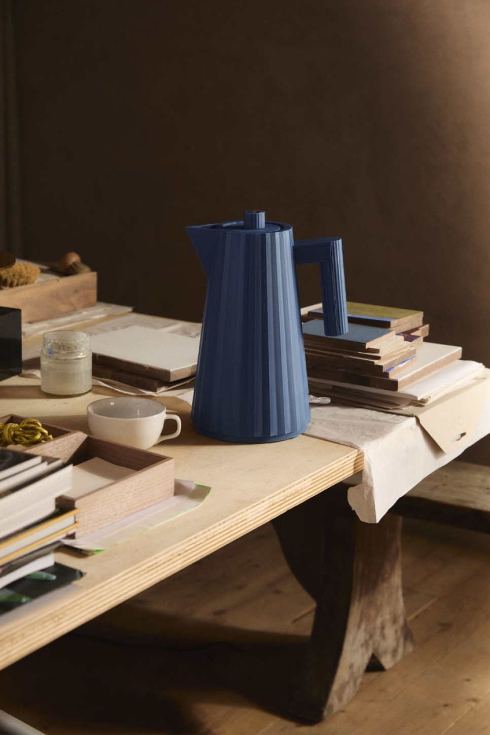 Kedel, Plissé, Blå - Alessi - 1,7 liter