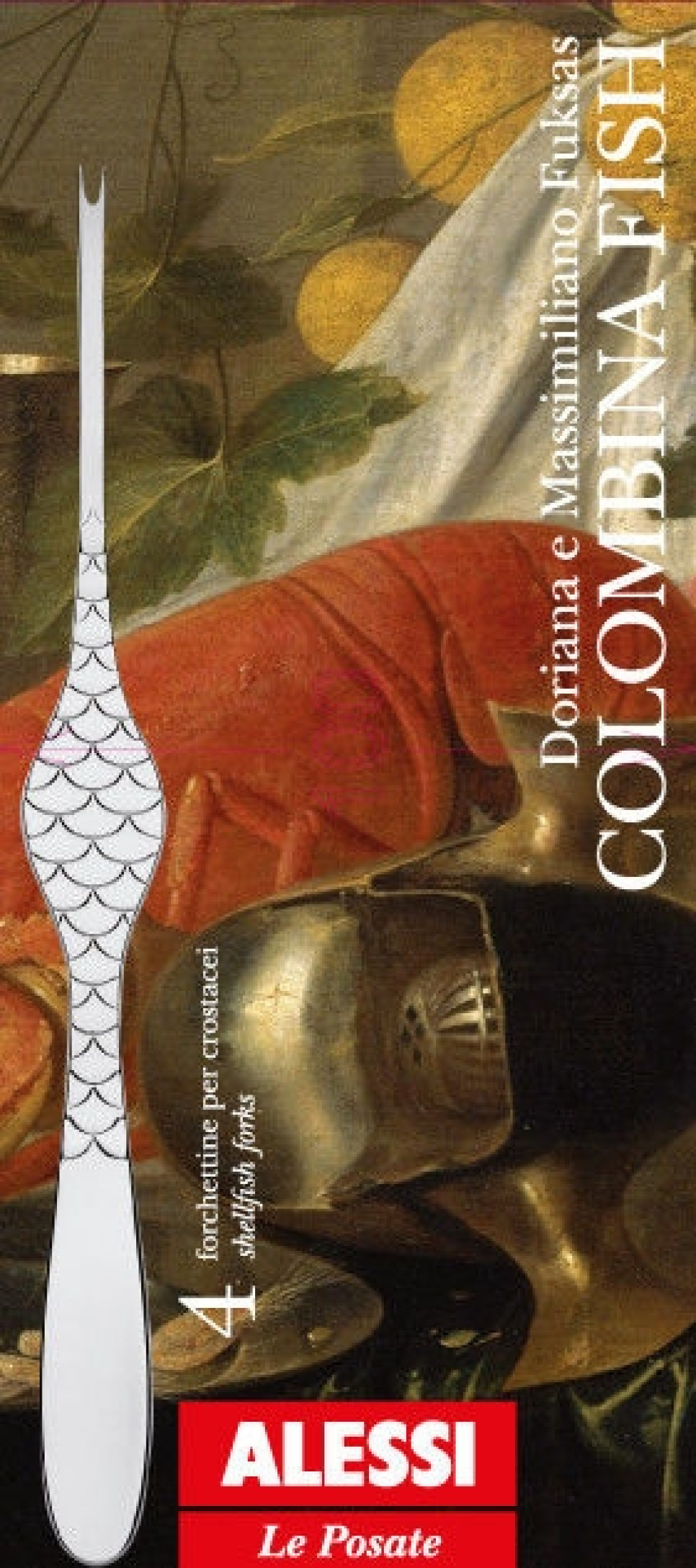 Fisk- og skaldyrsbestik, Colombina Fish, 4-pak-Alessi