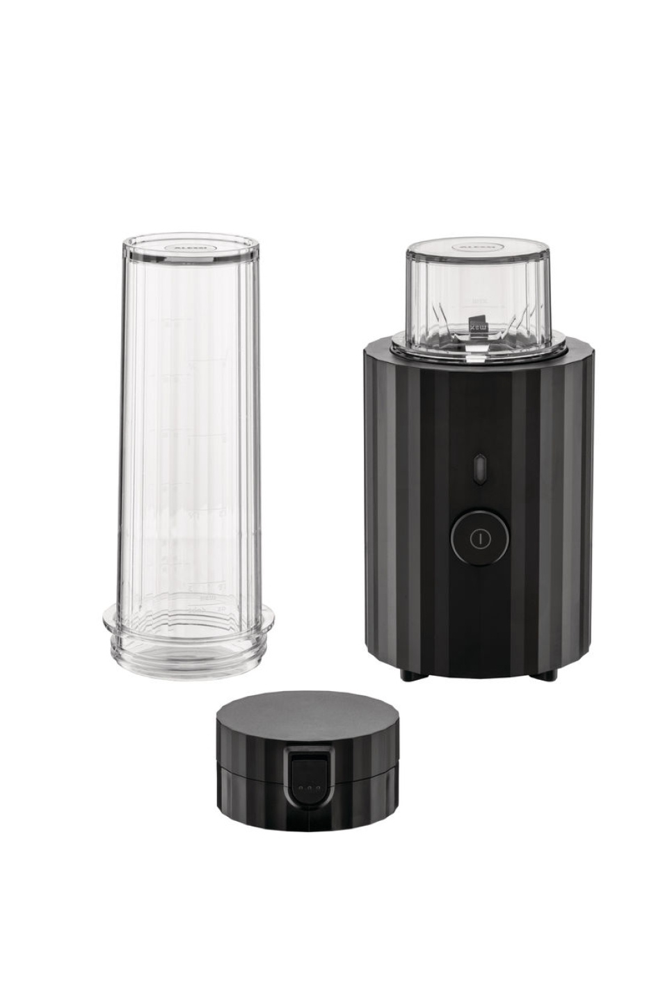 Personal Blender / Mini Mixer, Plissé, Sort - Alessi i gruppen Køkkenmaskiner / Blender & Hakker / Blenders hos The Kitchen Lab (1466-31437)