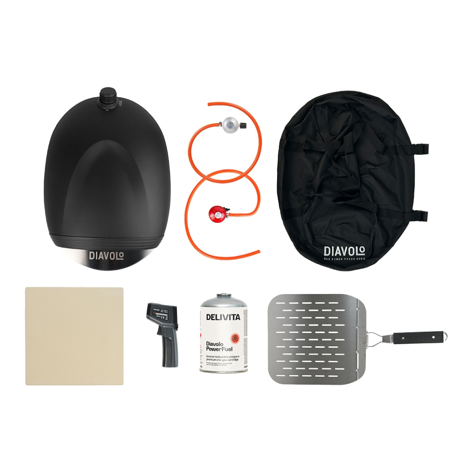 Pizzaovn Diavolo, gasfyret, sort - Delivita Pizzaovn Diavolo, gasfyret, sort - Delivita