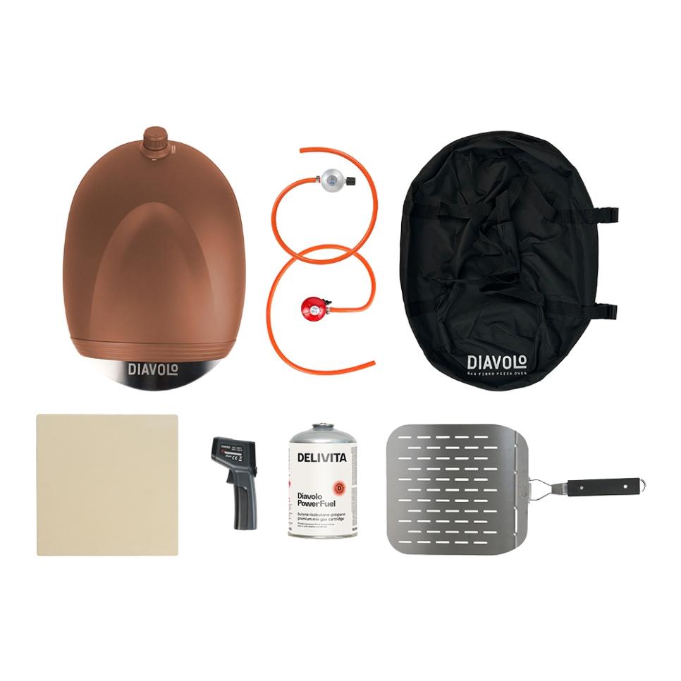 Pizzaovn Diavolo, gasfyret, brun - Delivita Pizzaovn Diavolo, gasfyret, brun - Delivita