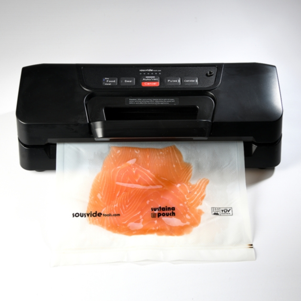 Komposterbare vakuumposer til sous vide på rulle, 20 cm x 5 m - SousVideTools Komposterbare vakuumposer til sous vide på rulle, 20 cm x 5 m - SousVideTools
