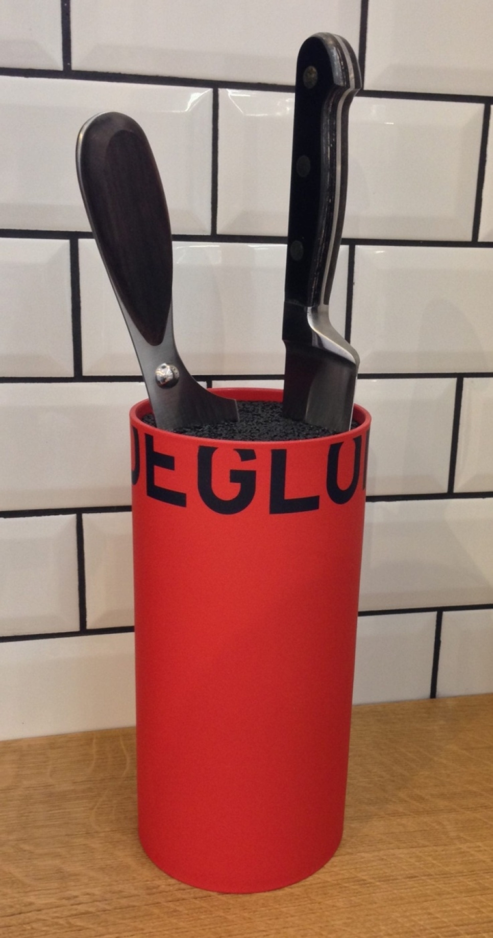 Rundt knivstativ 22x11cm, Rød - Déglon i gruppen Madlavning / Køkkenknive / Kniv opbevaring / Knivstativ hos The Kitchen Lab (1525-14232)