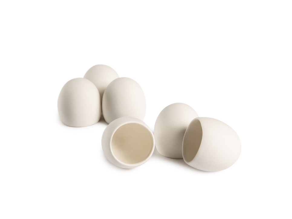 Æg i porcelæn til servering, hvide, 6-pak - 100% Chef i gruppen Borddækning / Andet til borddækning & servering / Borddækning hos The Kitchen Lab (1532-26315)