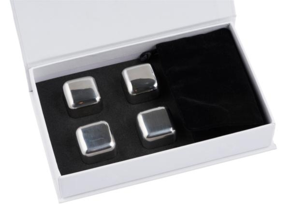 Whiskysten i rustfrit stål, 4-pak - Feature